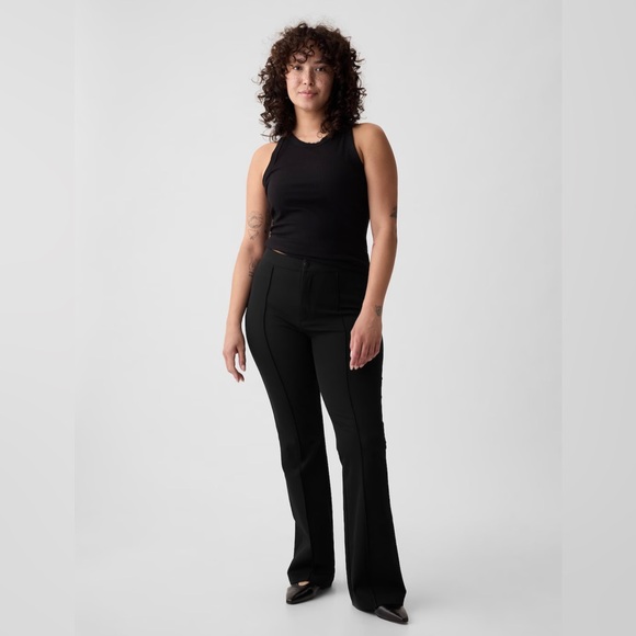 GAP High Rise BiStretch Flare Pants in Black 14 Petite - Picture 4 of 15